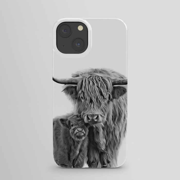Highland Cow and The Baby iPhone Case
