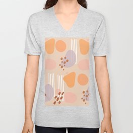 Color Shapes & Lines  V Neck T Shirt