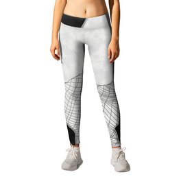 Soul searching ... Leggings | Portrait, People, Abstract, Surreal, Wireframe, Street Art, Black And White, Digital Manipulation, Surrealism, Soul 