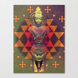 Indian Deity Geometric Canvas Print