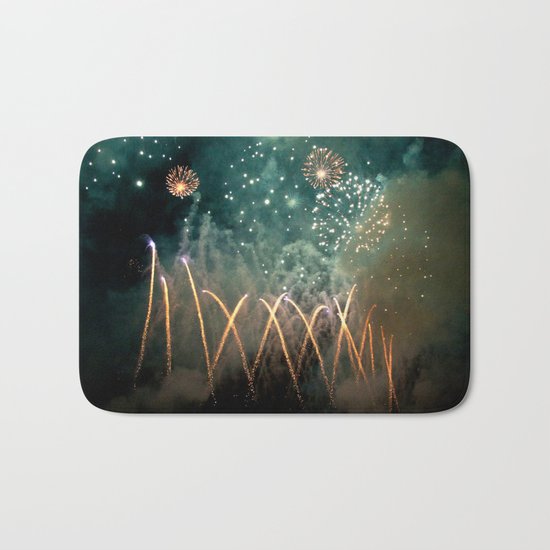 Fireworks Face Bath Mat
