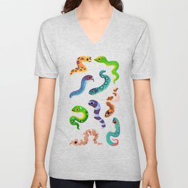 Serpent Day - Bright V Neck T Shirt