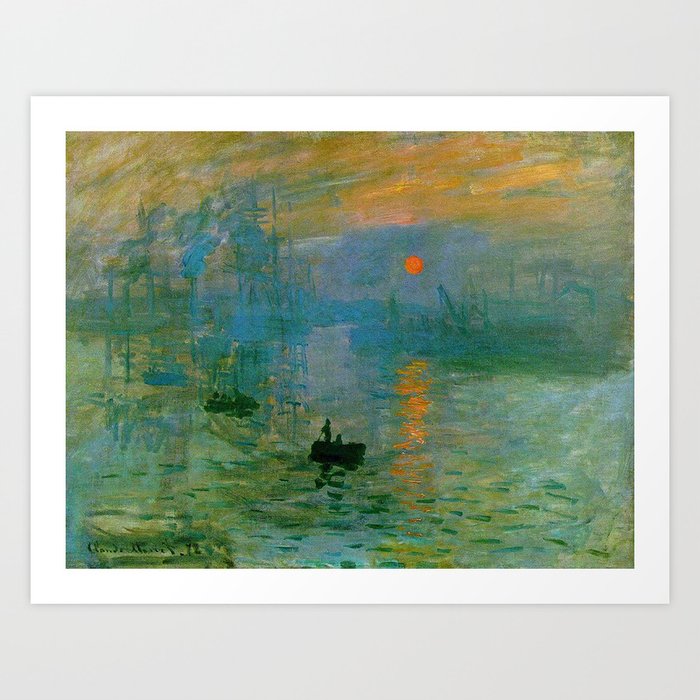Claude Monet Impression Sunrise 1872 Art Print