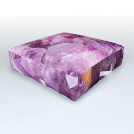 Violet Purple Amethyst Crystal Outdoor Floor Cushion