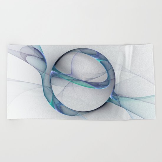 Minimalist Abstract, Fractal Art Beach Towel