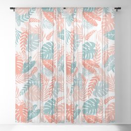 Tropical summer Sheer Curtain
