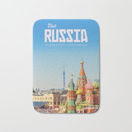 Visit Russia Bath Mat | Russian, Explore, Retro, Russia, Moscow, Graphicdesign, Theworld, Travelposter, Slav, Redarmy 
