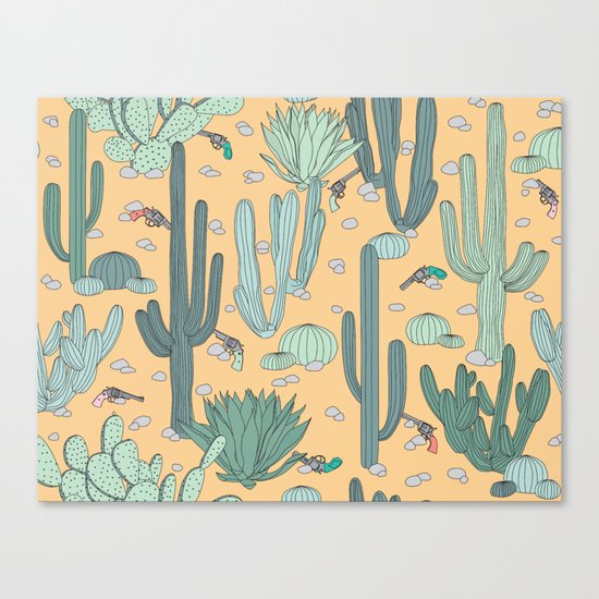 Succulent Guns Canvas Print