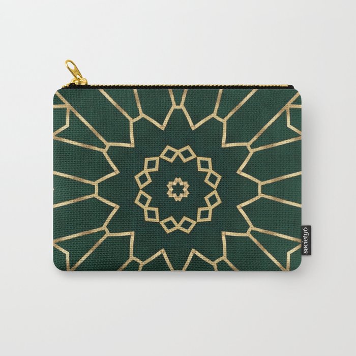 Rose Gold Mandala Pattern Carry-All Pouch
