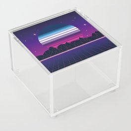 80s vaporwave sunset Acrylic Box