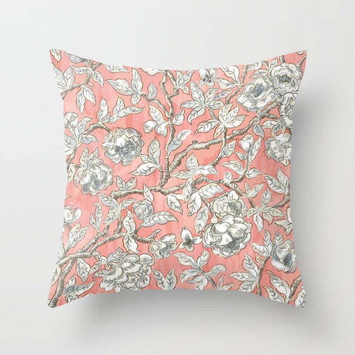 Hunnewell, Warm Pink Throw Pillow