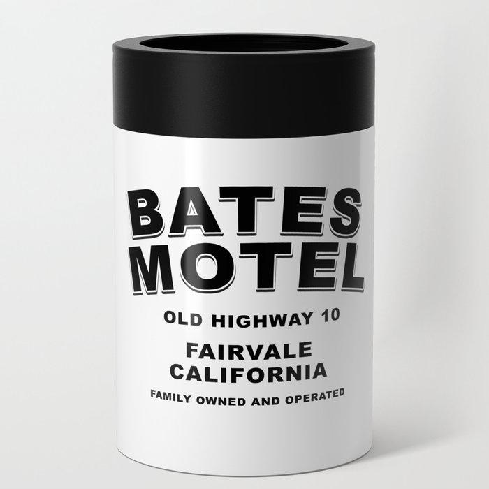 Psycho inspired Bates Motel logo Can Cooler