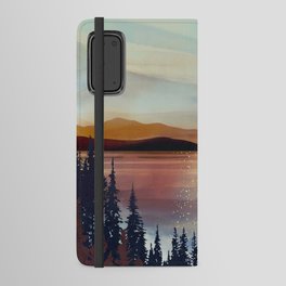 Summer Lake Sunset Android Wallet Case