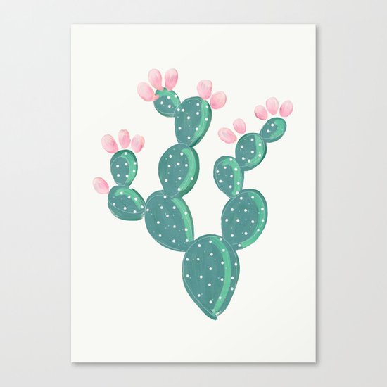 Painted Cactus Canvas Print
