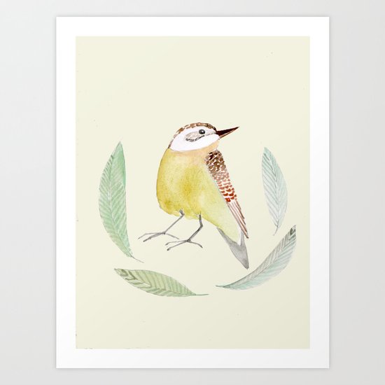 Yellow bird Art Print