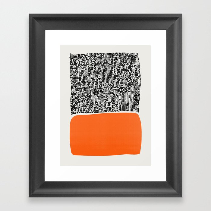 City Sunset Abstract Framed Art Print