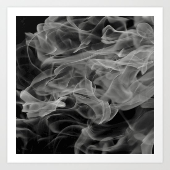Whispers - Black and white abstract Art Print