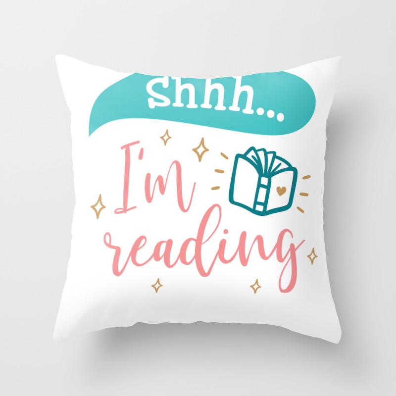 Shh I M Reading Book Lover Throw Pillow By Stacymccaff Society6