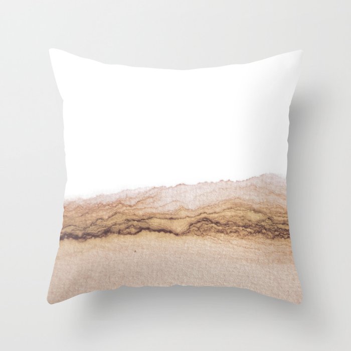 Earth tone watercolor Throw Pillow by Whales Way Society6