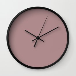 Solid Cacao Brown Monochrome Wall Clock
