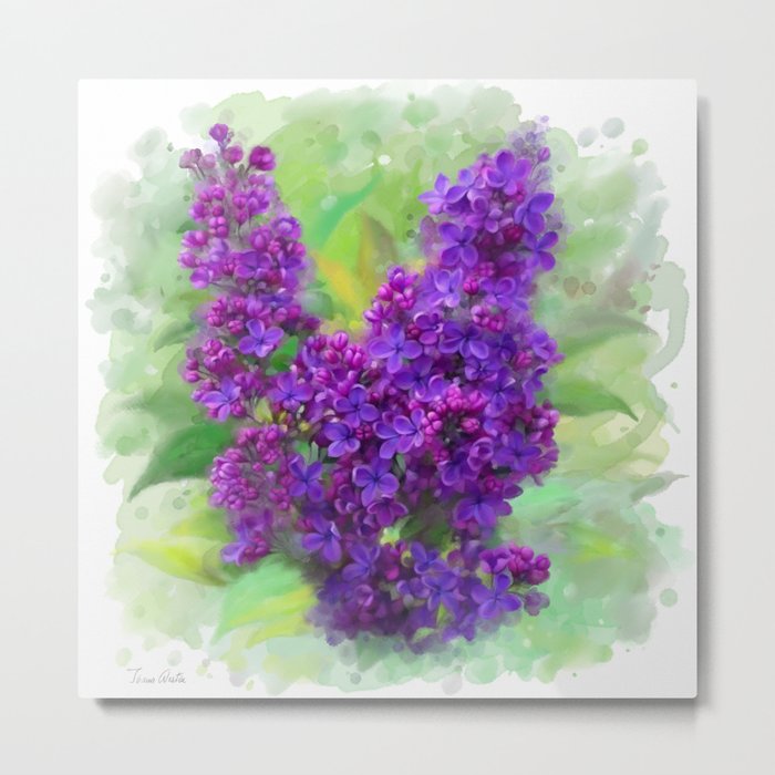 Watercolor Lilac Metal Print