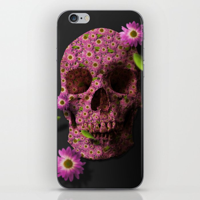 SKULL and FLOWERS iPhone Skin