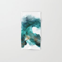 teal colored towels