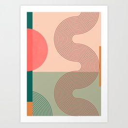 geometric abstract 158 Art Print
