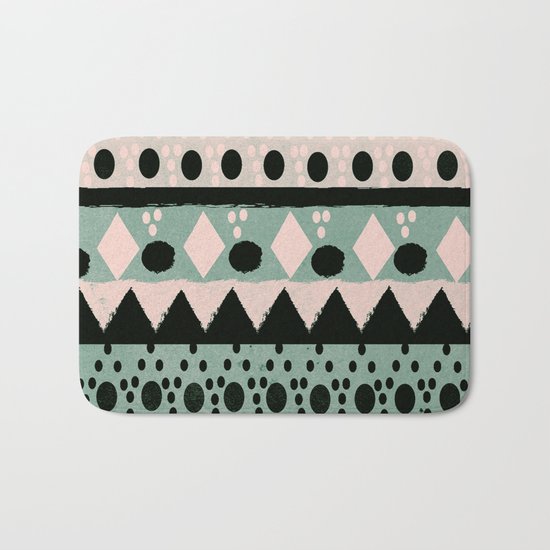 PASTEL NORDIC TRIBAL Bath Mat
