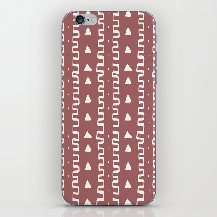 Merit Mud Cloth Pink and White Triangle Pattern iPhone Skin
