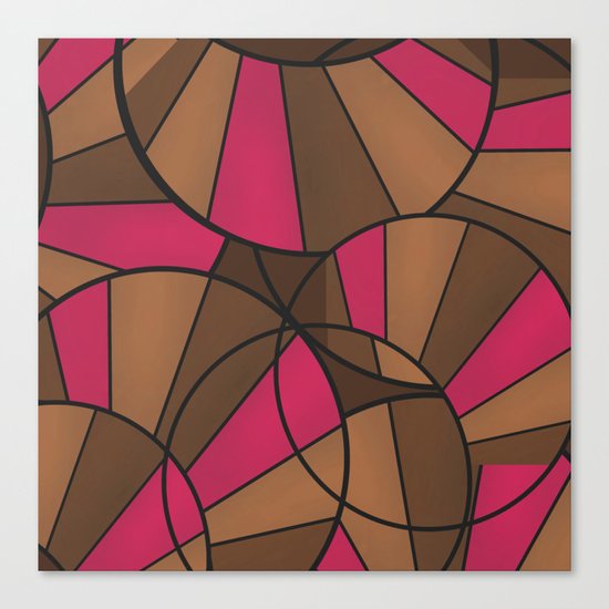 Brown pink pattern abstract . Canvas Print