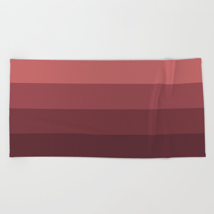 Minimal Retro Sunset / Sunrise - Ruby Beach Towel