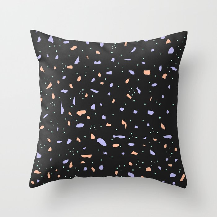 Granite (black) Throw Pillow