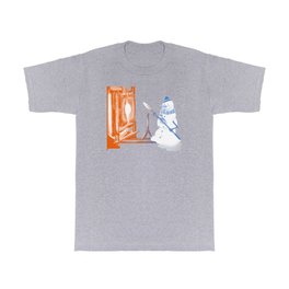 Snowgaffer's Resolve T Shirt | Art, Funny, Furnace, Glassblowing, Digital, Melting, Snowman, Xmas, Snow, Christmas 
