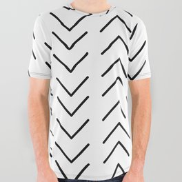 Mudcloth Black and White All Over Graphic Tee