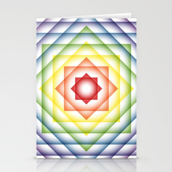 ROY G BIV Overlay Stationery Cards