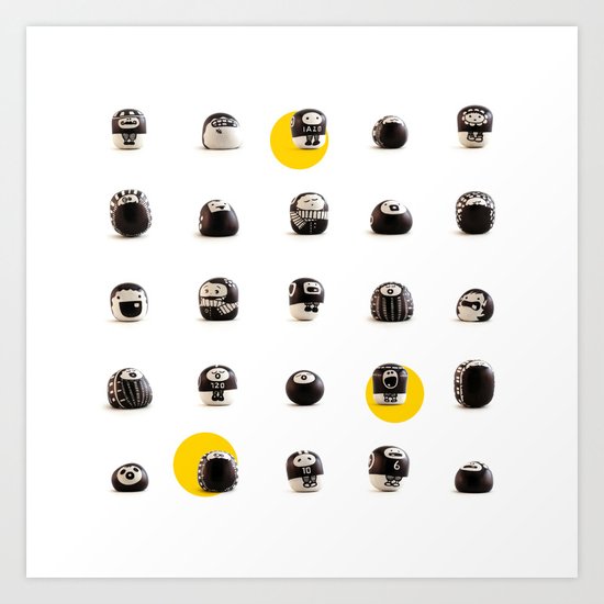 stoneheads 002 Art Print