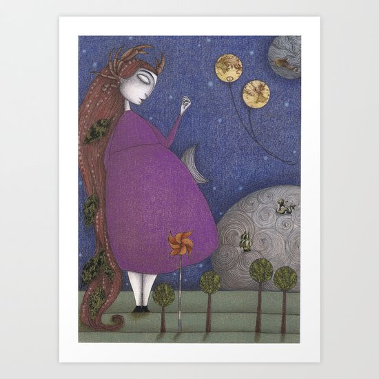 What do you see when you close your eyes? Art Print