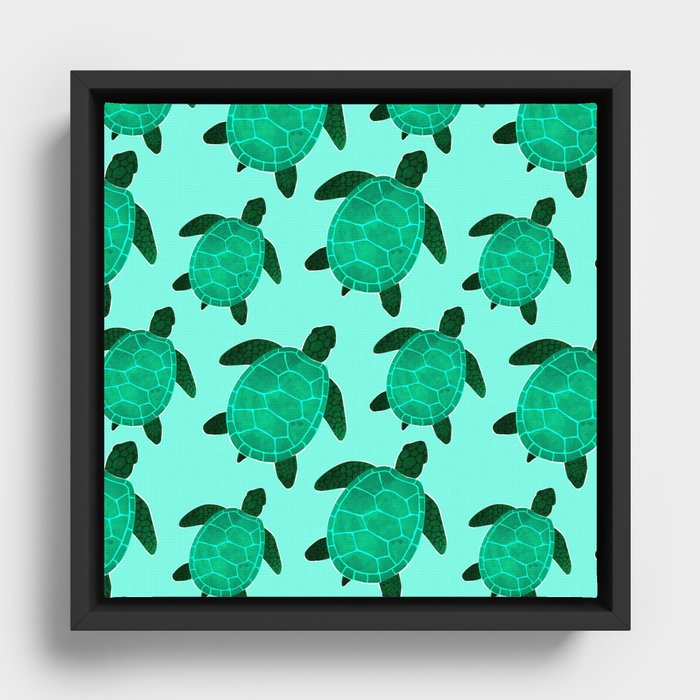 Turtle Totem Framed Canvas