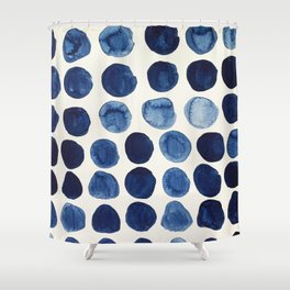 Inky Circles Shower Curtain