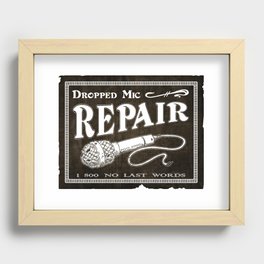 Dropped Mic Repair Recessed Framed Print