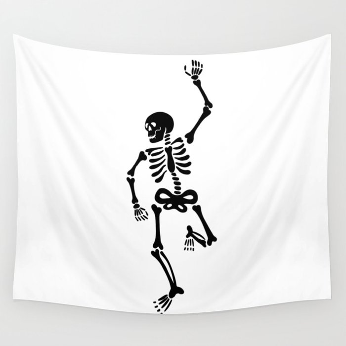 Rock and Roll Skeleton v1 Wall Tapestry