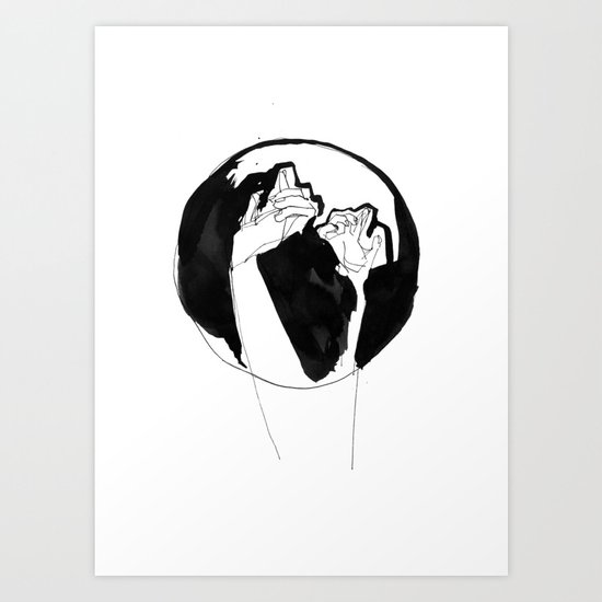 moonlight hands Art Print
