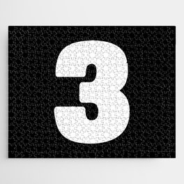 3 (White & Black Number) Jigsaw Puzzle