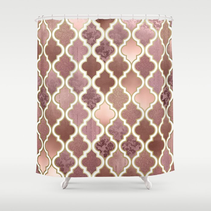 Moroccan Pink Shower Curtain by Megan Morris | Society6