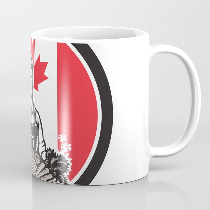 Canadian Female Organic Farmer Canada Flag Icon Coffee Mug