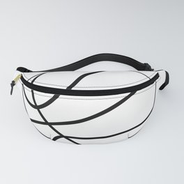 Black And White Basketball Fanny Pack