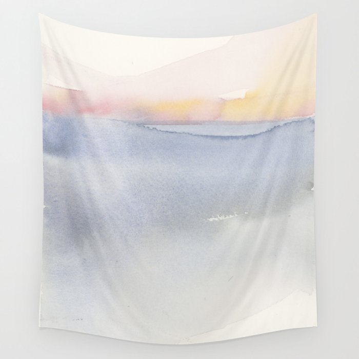 In Dreams 14 - Abstract Watercolor Ocean  Wall Tapestry