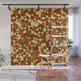 Autumn Palette Alternative Triangle Pattern Wall Mural