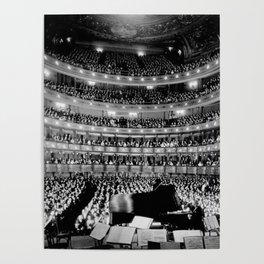 Metropolitan Opera House, New York City black and white photography / black and white photographs Poster